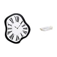 thumbnail image 1 of Reloj de pared,Reloj de pared interior nórdico con números romanos,Relojes distorsionados Reloj electrónico de lujo moderno,Bandeja de almacenamiento,Bandeja rectangular para servir,ideal, 1 of 8