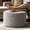 Light Grey, variant on Round Ottoman Pouf, Plush Corduroy Foot Stool with High-Density Memory Foam, Footrest Side Table for Living Room Bedroom Home Decor, 17"x13", Deep Grey