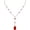 Red, variant on Gothic Dainty Black Red Teardrop Y Necklace, Gothic Emo Necklace, Goth Jewelry, Christmas Jewelry Gift for Women