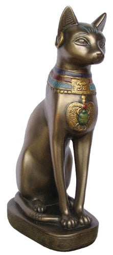 Egyptian Goddess Bastet Cat Sitting Statue - Walmart.com - Walmart.com