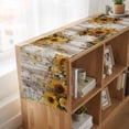 thumbnail image 6 of Table Runners 72 Inches Long Dress Scarves, Farmhouse Sunflower Farmhouse Kitchen/Dining Table Runner, Coffee Tablerunners, Vintage Daisy Butterflies Rustic Wood 18x72 Inch, 6 of 9