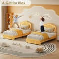 thumbnail image 6 of Trilenars Twin Size Upholstered Bed Frame in Yellow,Yellow, 6 of 6