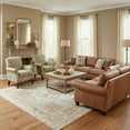 thumbnail image 3 of 8x10 Washable Rug Oriental Distressed Non-Slip Chenille Rugs for Living Room Bedroom Dining Room-Orange, 3 of 7