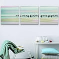 thumbnail image 4 of IDEA4WALL 3 Pieces Modern Canvas Wall Art Birds in a Row Against Green Sky Canvas Prints for Home Wall Decor - 12"x12"x3 Panels, 4 of 5