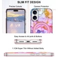 thumbnail image 4 of CASEFIV for iPhone 16 Plus Case,with Magnetic Invisible Ring Stand [Compatible with MagSafe],Full Body Rugged Slim Women Men Girl Shockproof Marble Pattern Design Case,Rose Gold, 4 of 8
