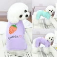 thumbnail image 1 of Flmtop Dog Shirt Four-legged Comfortable Cotton Small Dog T-shirt for Spring Green, 1 of 9