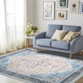 thumbnail image 6 of Toyoso 9x12 Area Rug Living Room Rugs - Vintage boho Decor Floral Area Rugs for Bedroom Dining Room Machine Washable Farmhouse Floral Carpet- Blue, 6 of 9