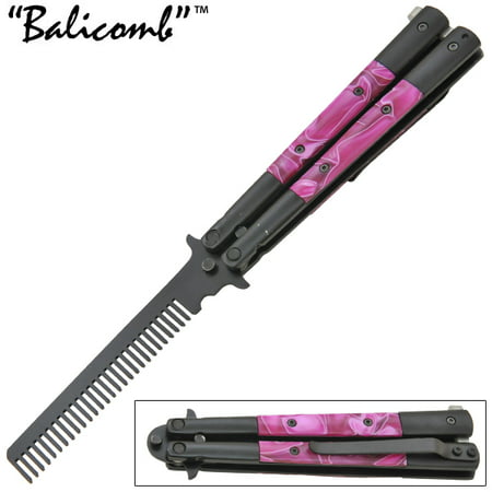 Purple Pearl Bali-Comb Butterfly Knife Practice Trainer