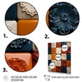 thumbnail image 3 of Designart "Earth-Toned Tiles Palette I" Geometric Canvas Wall Art - Modern Orange Abstract Tile Entryway Wall Art, 3 of 6