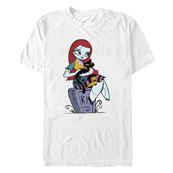 Men's The Nightmare Before Christmas Cartoon Sally  Graphic Tee White X Large