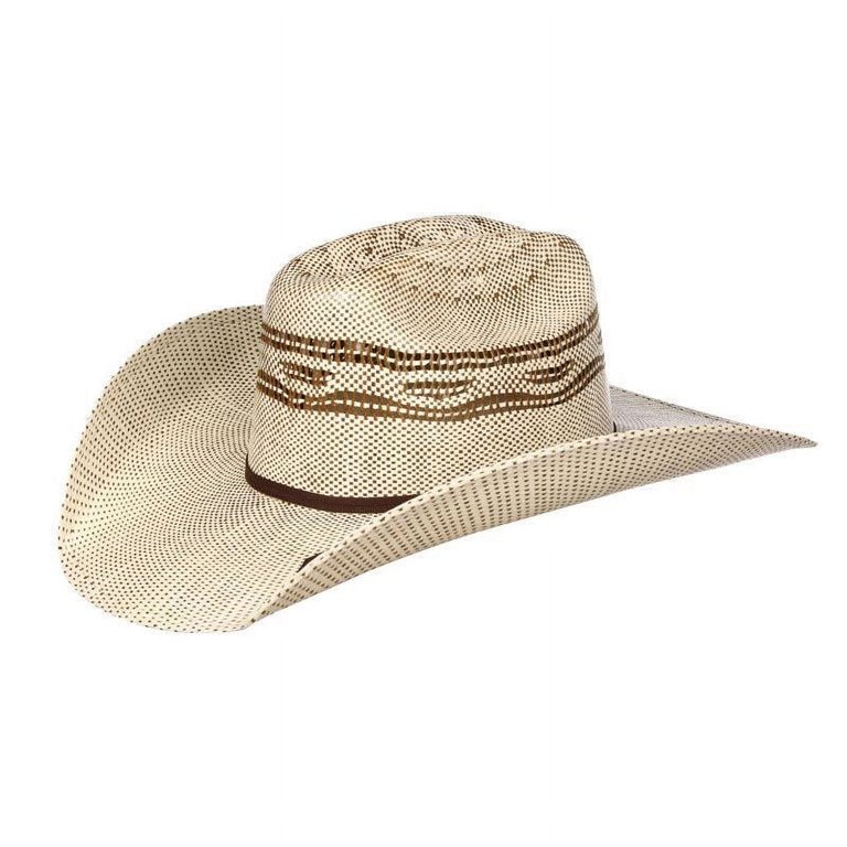 Unisex Cream Straw Hat with Brown Band Coconut Creek Unisex Panama Style Woven Straw Hat, Cream  main image 4