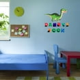 thumbnail image 3 of Custom Name Colorful Dinosaur TyrannosaurusWall Decal Decoration Joyful Cartoon Cartoon Animals Decorating Ideas for Child's Bedroom Size: 40 In(W) x 40 In(H), 3 of 5