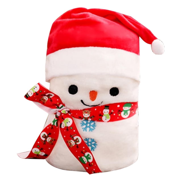 Manta navideña Macarena decorativa navideña suave para cama manta de aire acondicionado Muñeco de nieve 100 cm x 80 cm