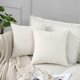 thumbnail image 2 of CHAO Juego de fundas de almohada decorativas blancas de 20 x 20 pulgadas, para sofá, sala de estar, dormitorio, fundas de almohada de pana suaves y acogedoras, fundas de cojín, P, 2 of 5