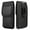 Black -Large, variant on Heavy Duty Phone Holster for iPhone SE 3 2022 / SE 2nd 2020 / iPhone 13 Mini/iPhone 12 Mini/iPhone 8 7 6S, Galaxy S10e, Nokia 6300, Alcatel 1 Nylon Cell Phone Belt Clip Case Pouch Card Holder (S)