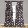 thumbnail image 5 of Ambesonne Grunge Curtains, Brushed Floral Design, Pair of 28"x95", Dark Taupe Sea Green, 5 of 5
