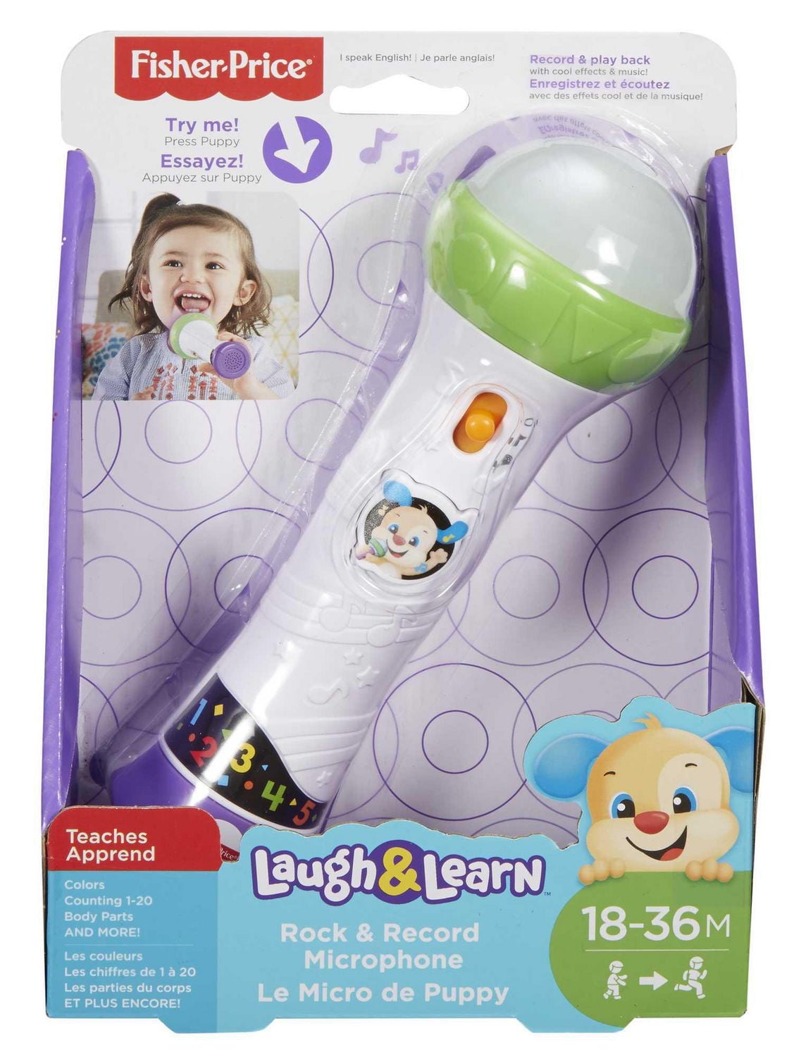 Fisher-Price Laugh & Learn Rock & Record Microphone - French Edition