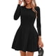 thumbnail image 1 of Vestido PRETTYGARDEN Mini Plisado Negro de Manga Larga Talla M, 1 of 8