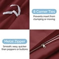 thumbnail image 5 of CGK Linens 2-Piece Premium Duvet Cover Set - Twin Size Soft Comforter Cover With Zipper & Matching Pillowcases, Burgundy, 5 of 7