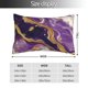 thumbnail image 2 of Fotbe Purple Gold Marble Swirls Funda de Almohada Decorativa Estilo Occidental, Lujo en Algodón, Fundas para Almohadas King, Cojín Estampado para Decoración del Hogar-14"x20", 2 of 6