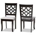 thumbnail image 2 of Baxton Studio Mael Modern and Contemporary Grey Fabric Upholstered and Dark Brown Finished Wood 2-Piece Dining Chair Set, 2 of 8