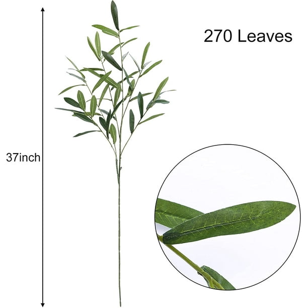 Ramas Artificiales De Sauce De 44 Pulgadas Para Jarrón Alto, Tallos De Sauces Falsos, Tallos Verdes Artificiales, Tallos De árbol De Sauces De Primavera Sintéticos Para Decoración(Verde-4 Piezas