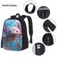 thumbnail image 3 of Easygdp Cute Underwater Axolotl Mochila para Niños y Niñas con Set de Caja de Almuerzo y Estuche para Lápices 3 en 1, Mochila Escolar Estampada para Adolescentes, 3 of 7
