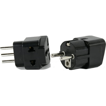 US to ITALY Travel Adapter Plug Dual USA/Universal EUROPE Type E(C/F) & L 2