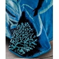 thumbnail image 5 of Chezmoi Collection Heavy Thick Korean Style Faux Mink Blanket Single Ply 9 Lbs, Reversible 750GSM Thick Silky Soft Plush Raschel Mink Blanket, 85" x 95" Asia King Size, Dolphins, 5 of 9
