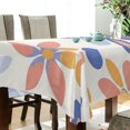 thumbnail image 5 of Yayeee Tablecloths 54" x 72" Rectangle Wrinkle Resistant Party Table Cover, Blue Retro Flower, 5 of 8