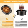thumbnail image 5 of Revestimiento ovalado de silicona para olla de cocción lenta FROVEN de 4 cuartos, compatible con los revestimientos para ollas Crock Pot y Hamilton Beach, reutilizable, apto para lavavajillas, apto pa, 5 of 5