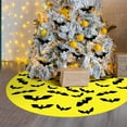 thumbnail image 5 of 48 Inch Christmas Tree Skirt Bat Tree Skirt Xmas Round Yellow Black Tree Decoration Skirts Tree Mat for Holiday Christmas Party Decorations, 5 of 6