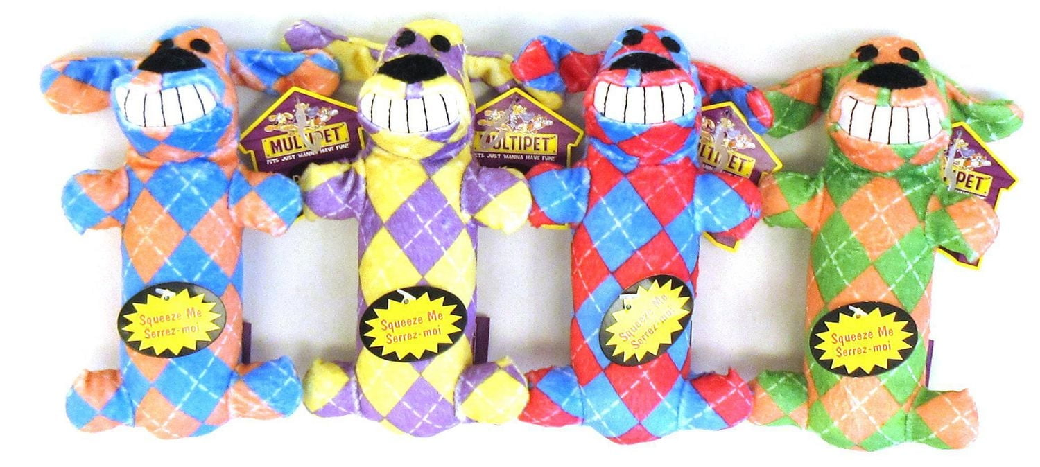 The Original Loofa Dog with Soft Terry Material With a Grunting Squeaker and Regular Squeaker Dog Toy, Loofa Dog toy that squeaks