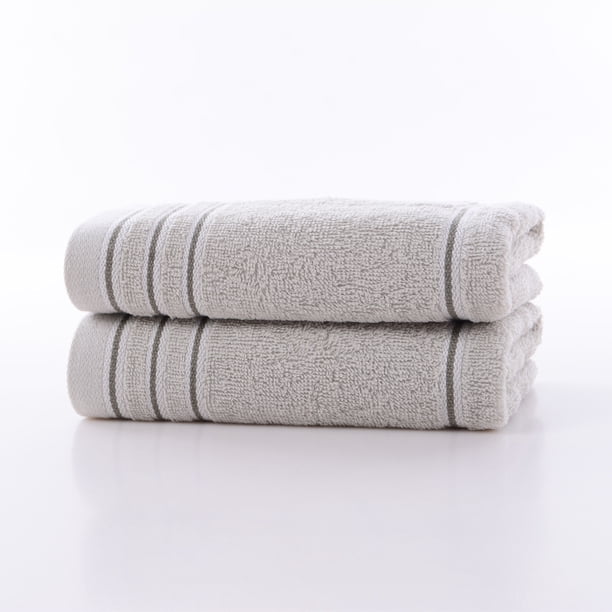 Xiao Hua 3 toallas de algodón puro, toallas de mano de algodón suave, supersuaves y altamente absorbentes para ducha, piscina, spa, gimnasio y uso diario, 70 x 34 cm (gris).