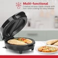 thumbnail image 2 of Holstein Housewares - Máquina antiadherente para tortillas y frittata, color negro y acero inoxidable - Hace 2 porciones individuales rápida y fácil, 2 of 5