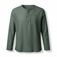 thumbnail image 4 of Men's Casual Fashion Long Sleeve T-Shirt Big and Tall Solid Color Round Neck Top, 4 of 5