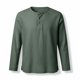 thumbnail image 2 of Ceisia Men's Cotton-Linen Henley Neck T-Shirt | Relaxed Long-Sleeve Solid Casual Top Gift, 2 of 5