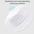 thumbnail image 4 of 50-54cm Hutumfang Kinderhut einfarbiger Fischerhut Outdoor Freizeit Sonnenschutz Becken Hut - white, 4 of 5