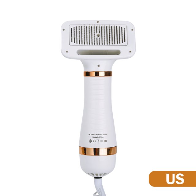 Peine para el pelo de gato, soplador de piel para perros, secador de pelo portátil, accesorios para mascotas (dorado EE. UU.) Ndcxsfigh Libre de BPA
