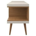 thumbnail image 3 of Utopia 70.47" TV Stand with Splayed Wooden Legs and 4 Shelves in Off White and Maple Cream, 3 of 6