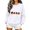 White, variant on Women's Hoodless Sweatshirt Halloween Cat Cozy Long Sleeve Crewneck Top for Black S