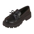 thumbnail image 2 of ZunFeo Womens Chunky Platform Loafers with Fringe and Bow, Black Lug Sole Slip-On Comfortable Work Shoes,,Size 9.5, 2 of 8