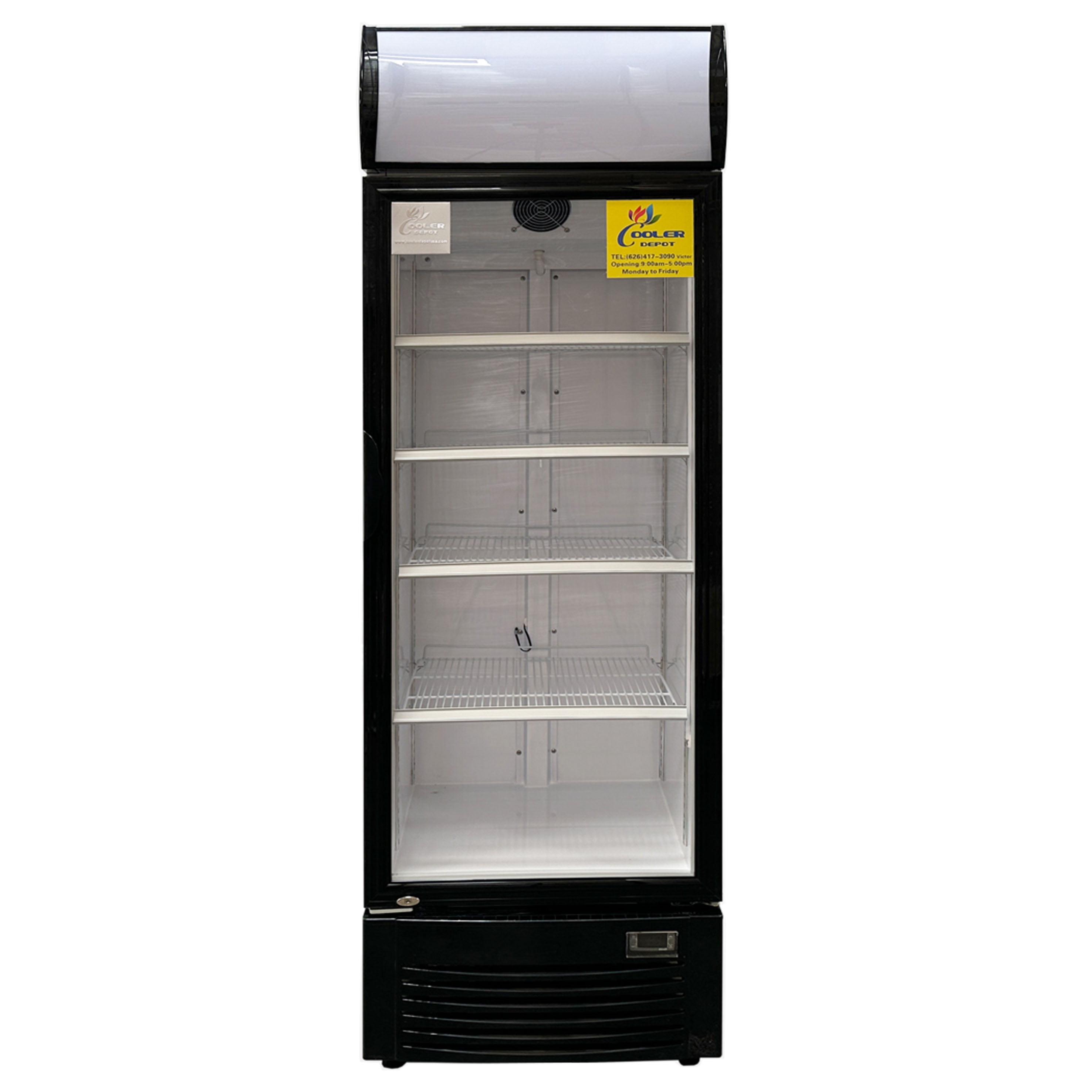 Cooler Depot 25 In. 13 Cu. ft Drink Beverage Beer Display Cooler Single Glass Door Commercial Refrigerator Frigorifico Model LG-430 NSF ETL Certified