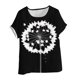 thumbnail image 4 of Camisas de Manga Corta para las Mujeres Moda Casual de Manga Corta Cuello Redondo Cómodo Botón de Blusa de Lino Regular Top de Verano de Manga Corta para las Mujeres, 4 of 5