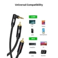 thumbnail image 4 of Cable EMK de 3,5 mm a 2 RCA de audio estéreo chapado en oro, 1 m, 4 of 7