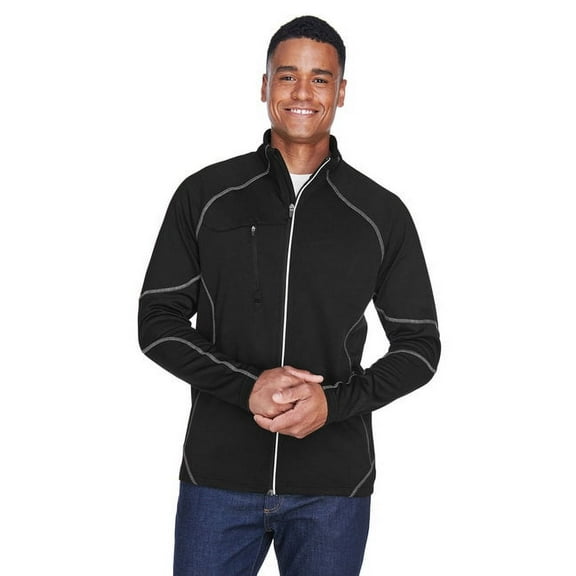 North End 88174 Men's Gravity Performance Fleece Jacket-Black-L
