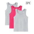 thumbnail image 2 of Nilvkv Boys Muscle Shirts, Boys Tank Tops, Kids 3 Pack Solid Sleeveless Round Neck Fitted Top Set Casual Summer Multicolor 2-3 Years, 2 of 8