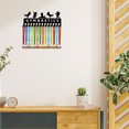 thumbnail image 6 of Iron Medal Holder Frame 14 Hooks Medals Display Hanger Rack with Screws Black Running Cat Shape 116x290mm Hole: 5mm Diy, 6 of 7