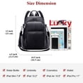 thumbnail image 6 of ALTOSY Anti-Theft Backpack Soft Leather Backpack for Women Fashion Shoulder Bag Purse S81 Black, 6 of 7