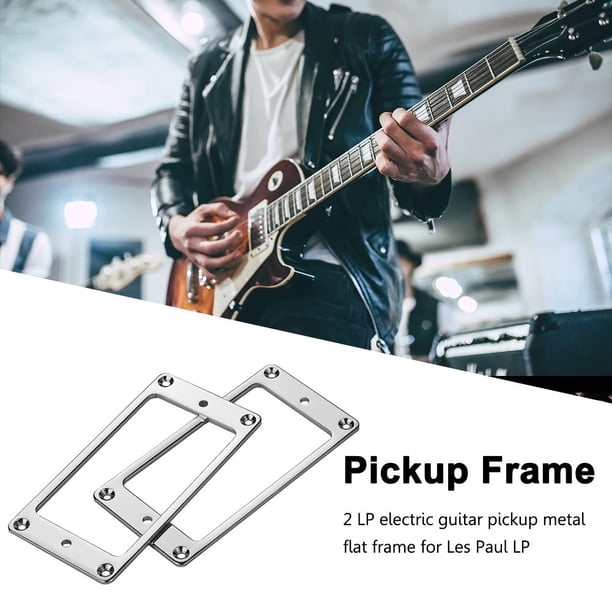 Marco de montaje de pastilla Humbucker de fondo plano para guitarra eléctrica (plata)